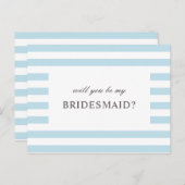 私の花嫁のメイドになってくれないか。青ストライプ航海の ポストカード (正面/裏面)