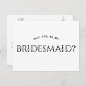 「私の花嫁のメイドになってくれない?」というプロポーザルのカード 案内ポストカード (正面/裏面)