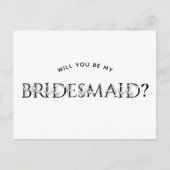 「私の花嫁のメイドになってくれない？」というプロポーザルのカード 案内ポストカード (正面)