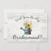 私の花嫁のメイドになってくれない?ひまわり素朴と木 招待状 (正面)