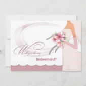 私の花嫁のメイドになってくれない?ほこりっぽいバラ 招待状 (正面)