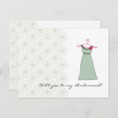 私の花嫁のメイドになってくれない？カスタマイズ可能 インビテーションポストカード (正面/裏面)