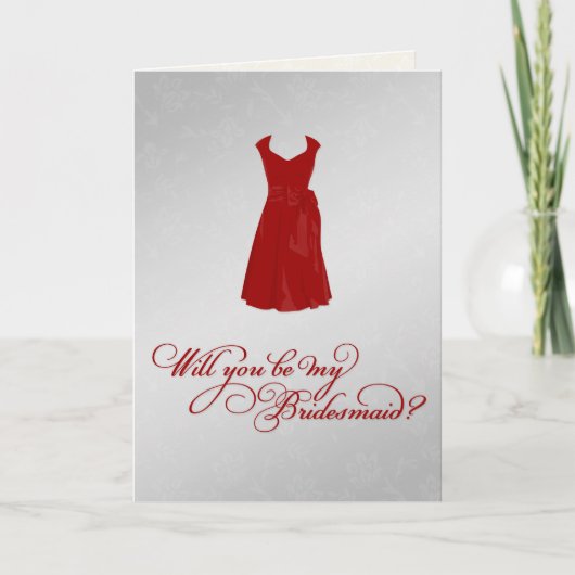 「私の花嫁のメイドになってくれない？」(カスタムドレスの色！) 招待状 (正面)