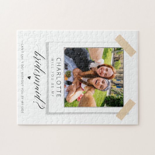 私の花嫁のメイドになってくれない?カスタム写真 ジグソーパズル (横)