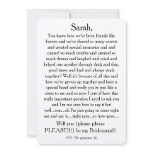 私の花嫁のメイドになってくれない？カスタム文字カード