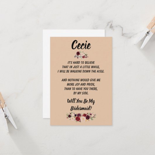 私の花嫁のメイドになってくれない? カード (正面/裏面インサイチュ)