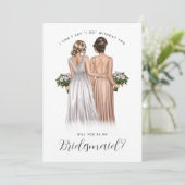 私の花嫁のメイドになってくれない？ガウンの女の子V2 Invite 招待状 (スタンド正面)