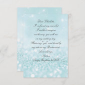 私の花嫁のメイドになってくれない？グリッターブルーパステル 招待状 (正面/裏面)