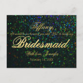 私の花嫁のメイドになってくれない？グリッタールック インビテーションポストカード (正面)