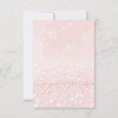 私の花嫁のメイドになってくれない？グリッター赤面ピンク 招待状 (裏面)
