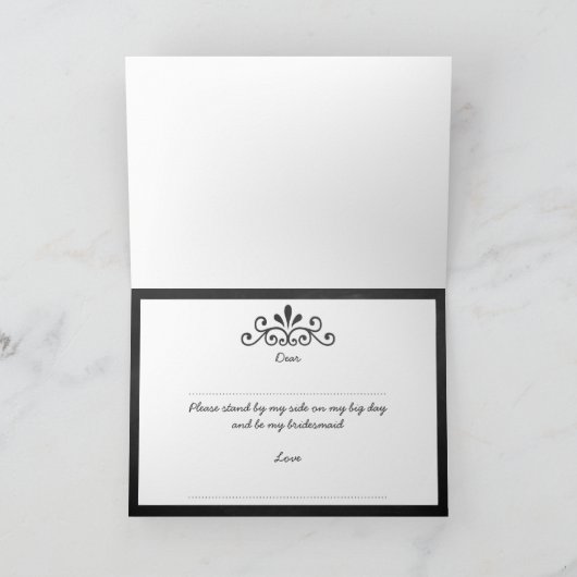 私の花嫁のメイドになってくれない？シャルボードティアラカード 招待状 (内部)