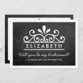 私の花嫁のメイドになってくれない？シャルボードティアラカード 招待状 (正面/裏面)