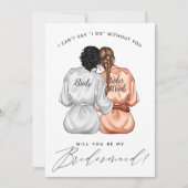 私の花嫁のメイドになってくれない?シルクの女の子のローブInv 招待状 (正面)