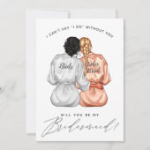 私の花嫁のメイドになってくれない？シルクの女の子のローブInv 招待状 (正面)