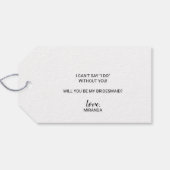 私の花嫁のメイドになってくれない？スクリプトモダンギフトラベル ギフトタグ (裏面横)