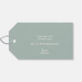 私の花嫁のメイドになってくれない？スクリプトモダン ギフトタグ (裏面横)