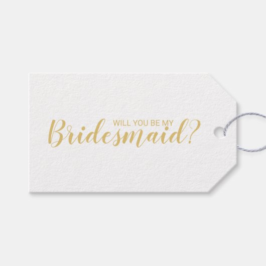 私の花嫁のメイドになってくれない？スクリプモダント金ゴールド ギフトタグ (正面(横))