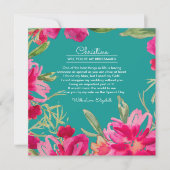 私の花嫁のメイドになってくれない？ターコイズ明るい赤紫色 招待状 (正面)