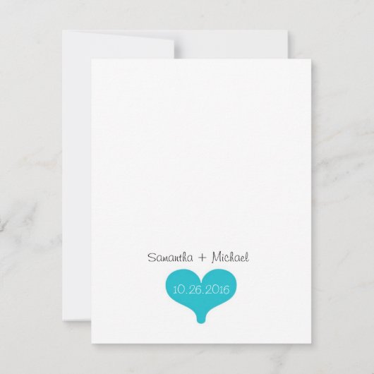 私の花嫁のメイドになってくれない?ターコイズ/詩(黒) 招待状 (裏面)