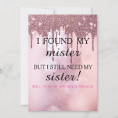 私の花嫁のメイドになってくれない?バラ金ゴールドドリップインビ 招待状 (正面)