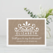 私の花嫁のメイドになってくれない?バーラップティアラカード 招待状 (スタンド正面)