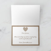 私の花嫁のメイドになってくれない？バーラップハートカード 招待状 (内部)