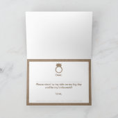 私の花嫁のメイドになってくれない？バーラップリングや輪カード 招待状 (内部)