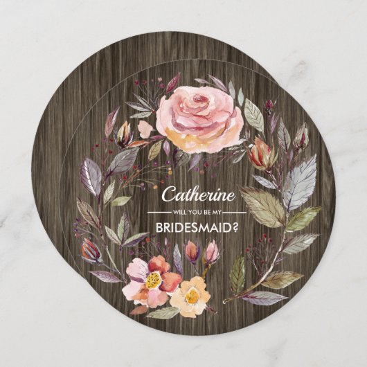 私の花嫁のメイドになってくれない?バーンウッドフローラ 招待状 (正面/裏面)