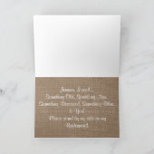 私の花嫁のメイドになってくれない？バ素朴ーラップ&レース 招待状 (内部)