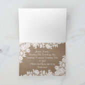 私の花嫁のメイドになってくれない？バ素朴ーラップ&レース 招待状 (内部)