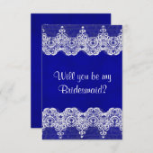 私の花嫁のメイドになってくれない?バ素朴ーラップ&レース 招待状 (正面/裏面)