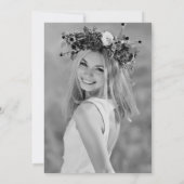 私の花嫁のメイドになってくれない?ピンクのフローラフォトカード 招待状 (裏面)