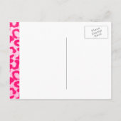 私の花嫁のメイドになってくれない？ピンク・ヒョウ インビテーションポストカード (裏面)