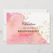 私の花嫁のメイドになってくれない？ピンク |ピーチウォーターの色 招待状 (正面)