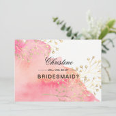 私の花嫁のメイドになってくれない？ピンク |ピーチウォーターの色 招待状 (スタンド正面)