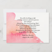 私の花嫁のメイドになってくれない？ピンク |ピーチウォーターの色 招待状 (裏面)