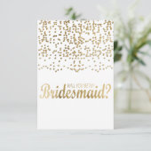 「私の花嫁のメイドになってくれない？」 フェイク金ゴールド紙吹雪 招待状 (スタンド正面)