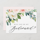 私の花嫁のメイドになってくれない? |ブライドメイドカード エンクロージャーカード (正面/裏面)