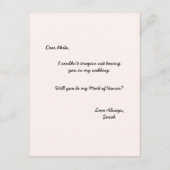 私の花嫁のメイドになってくれない? |ブライドメイドカード エンクロージャーカード (裏面)