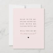 私の花嫁のメイドになってくれない？ |ブライドメイドカード 招待状 (正面)