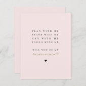 私の花嫁のメイドになってくれない? |ブライドメイドカード 招待状 (正面/裏面)