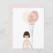 私の花嫁のメイドになってくれない？ |ブライドメイドカード 招待状 (正面/裏面)