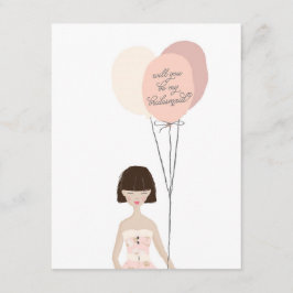 私の花嫁のメイドになってくれない？ |ブライドメイドカード 招待状