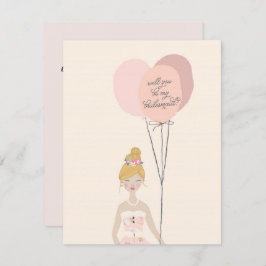 私の花嫁のメイドになってくれない？ |ブライドメイドカード 招待状