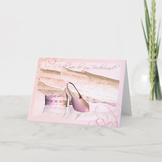 私の花嫁のメイドになってくれない？ベールとガーテを添えて 招待状 (正面)