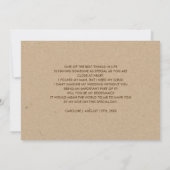 私の花嫁のメイドになってくれない?ボタニカルクラフト紙 招待状 (裏面)