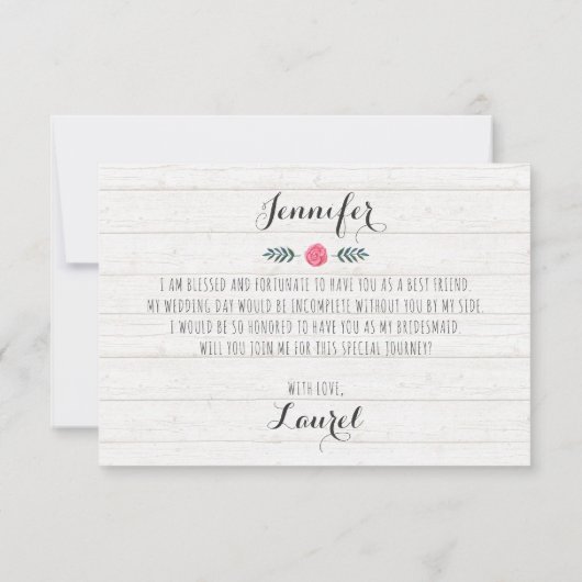 私の花嫁のメイドになってくれない？ボヘ素朴ミアン結婚ズ 招待状 (裏面)