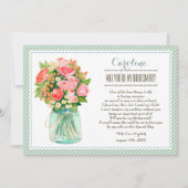 私の花嫁のメイドになってくれない？メイスンジャーフローラ 招待状 (正面)