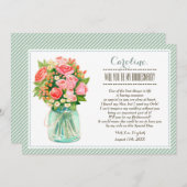 私の花嫁のメイドになってくれない？メイスンジャーフローラ 招待状 (正面/裏面)