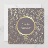 私の花嫁のメイドになってくれない？モカ金ゴールドフローラ 招待状 (正面)